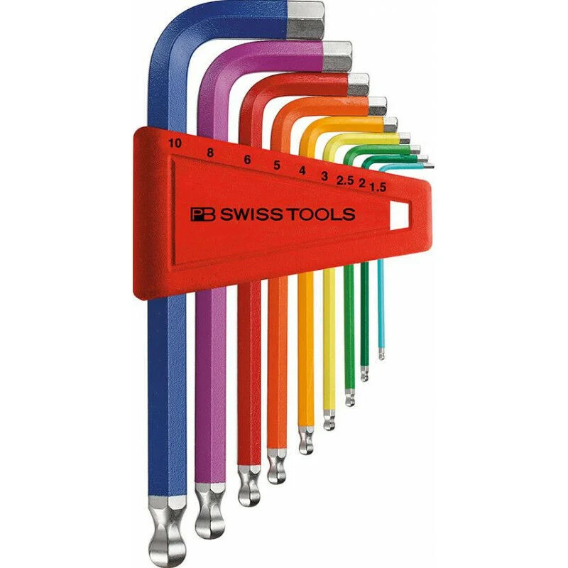 B-Ware PB Swiss Tools Werkzeugset Ballend Innensechskantschlüssel 9-teilig Rainbow 1878