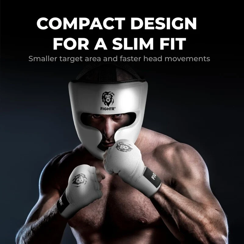 B-Ware FIGHTR MMA Kopfschutz Kopfschutz mit ergonomischem Design für Kickboxen Größe XL