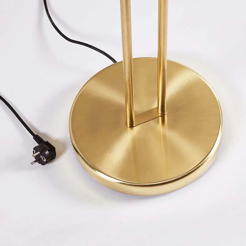 B-Ware Lindby Stehlampe Felicia LED Leselampe Stehleuchte messing 180cm E27 3-flammig