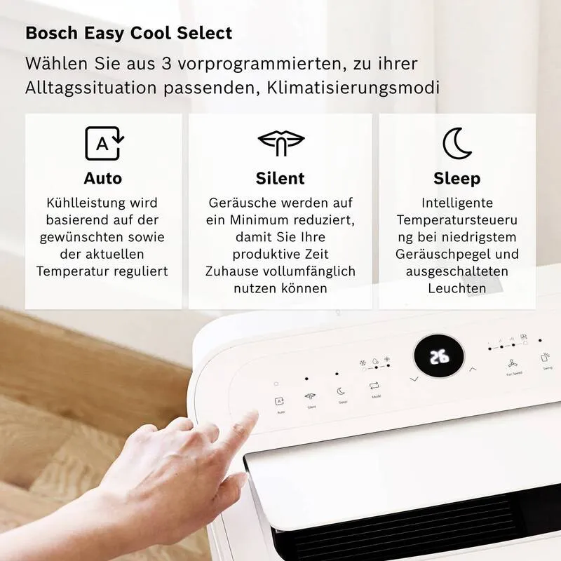 B-Ware Bosch Cool 2000 Monoblock-Klimagerät 2.6 kW für 88 m² EEK A Weiß