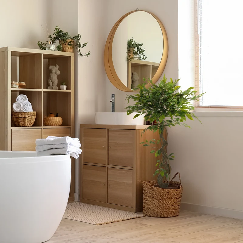 B-Ware hjh OFFICE Kunstpflanze Baum Ficus Benjamina 120 cm grün Kunststoff