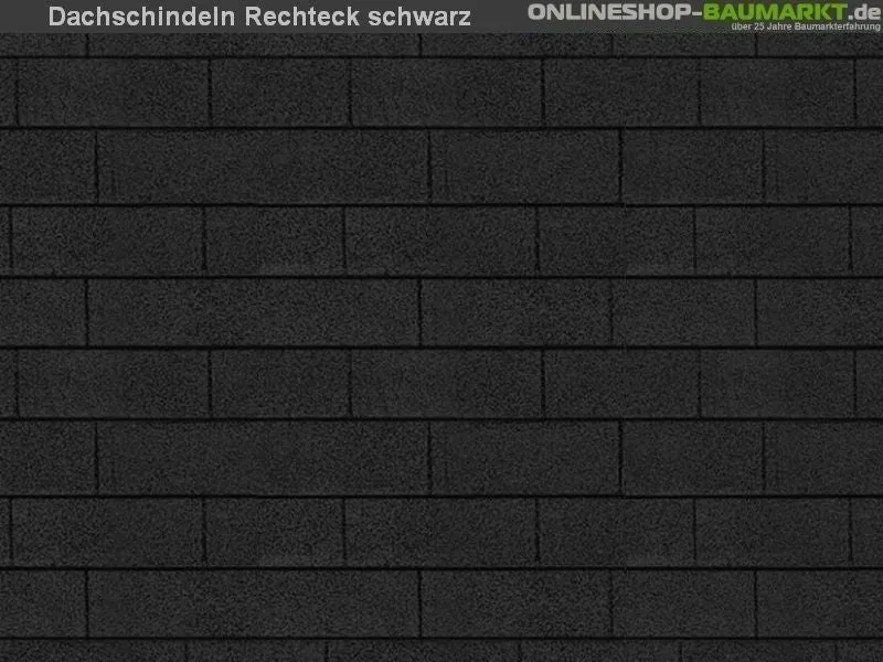 Karibu Dachschindeln Rechteck schwarz 1 Paket