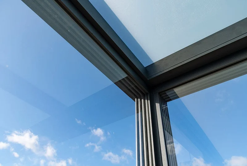 Terrassenüberdachung Flachdach 3x3,5m Freistehend Anthrazit