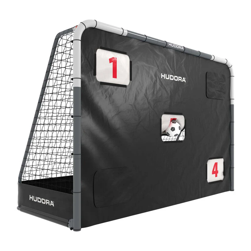 B-Ware HUDORA Fußballtor Roco 300 Garten Fußballtor mit Torwand 315x208cm weiß stabil