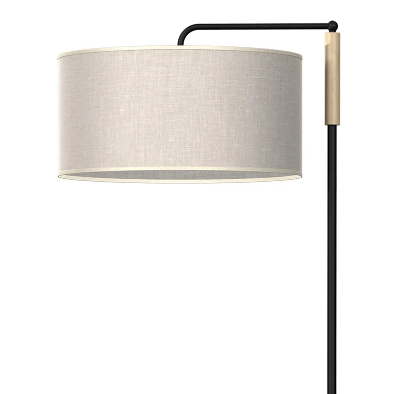 B-Ware Euluna Stehleuchte Atlanta Designer Leuchte Lampe E27 schwarz ecru braun 169cm
