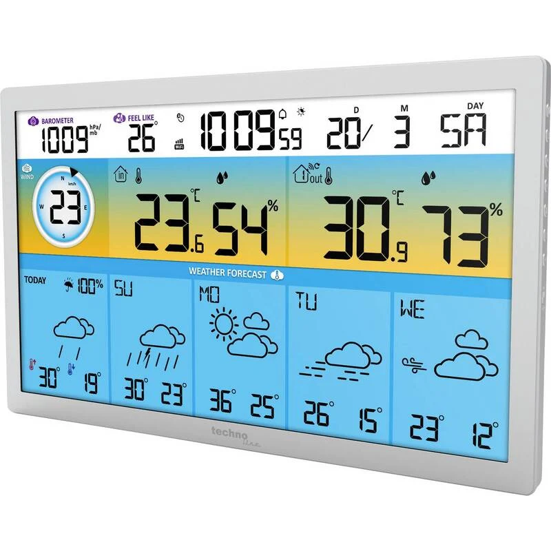 B-Ware Techno Line Funk-Wetterstation Station WLAN Wetterdaten Außensender WD2500
