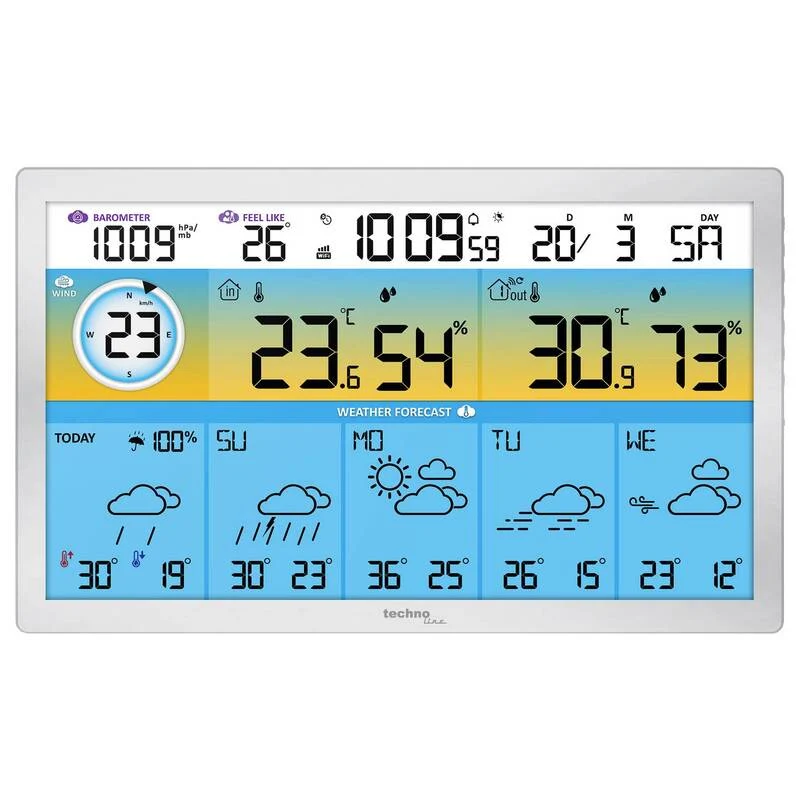 B-Ware Techno Line Funk-Wetterstation Station WLAN Wetterdaten Außensender WD2500