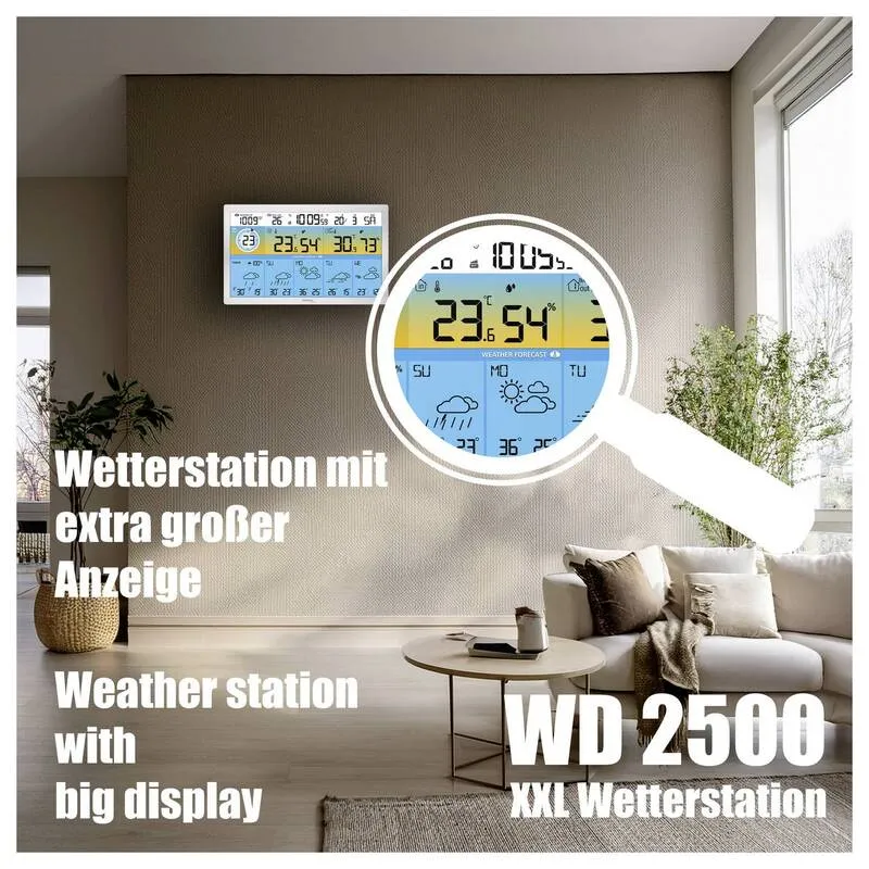 B-Ware Techno Line Funk-Wetterstation Station WLAN Wetterdaten Außensender WD2500