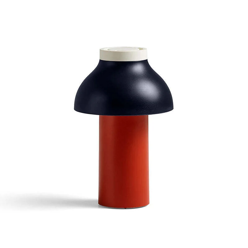 B-Ware HAY Tischleuchte LED Leuchte Pierre Charpin dimmbar warmweiß rot 22cm Höhe