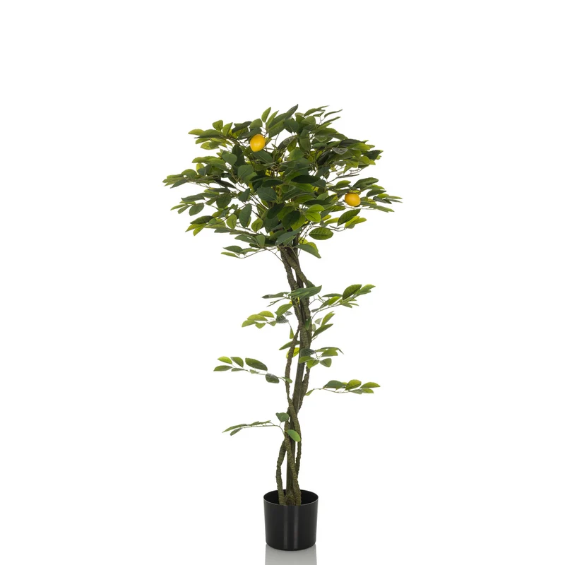 B-Ware hjh OFFICE Kunstpflanze Kunstbaum Zitronenbaum LEMON Deko 135 cm grün künstlich