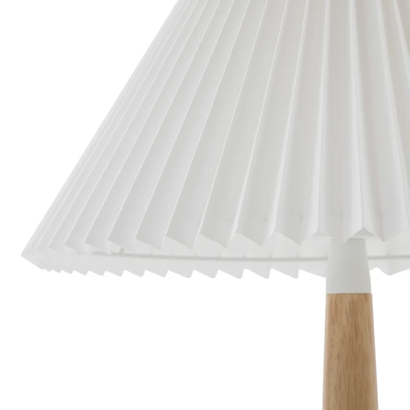 B-Ware Lucande Tischleuchte Leuchte Tischlampe Lampe Ellorin weiß Holz Ø 37 cm E27