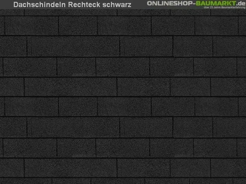 Karibu Dachschindeln Rechteck schwarz 2 Pakete