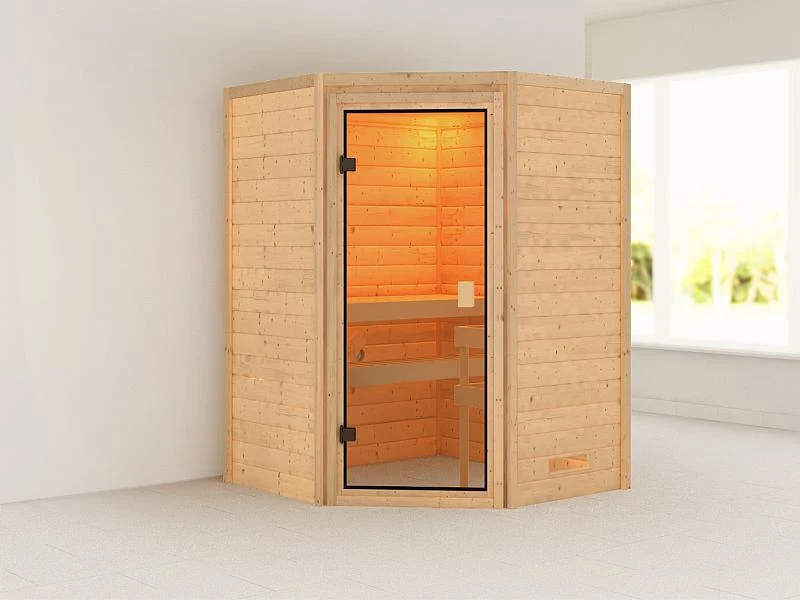 Karibu Sauna Antonia ohne Dachkranz 38 mm