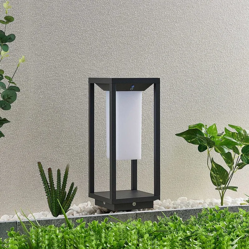B-Ware Lucande Eliel LED-Solarsockelleuchte Wegeleuchte Gartenleuchte Deko-Wegelicht
