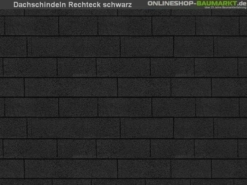 Karibu Dachschindeln Rechteck schwarz 16 Pakete