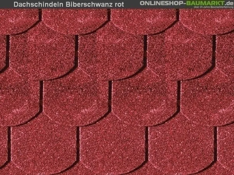 Karibu Dachschindeln Biberschwanz rot 27 Pakete