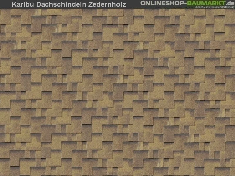 Karibu Dachschindeln Asymetrisch Zedernholz 12 Pakete