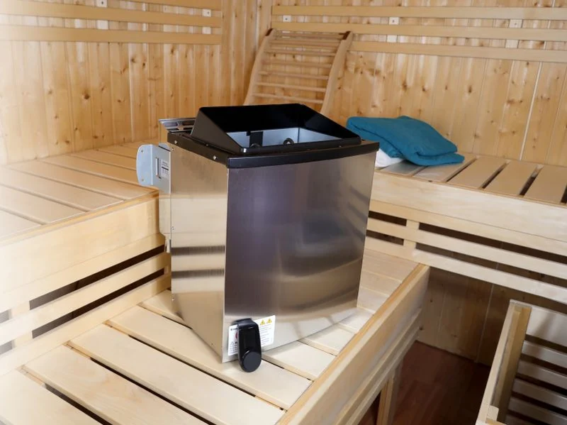 Karibu Bio-Kombiofen 9,0 kW externe WiFi Steuerung und Steine