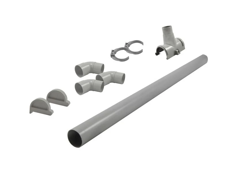 Karibu graue PVC-Dachrinne für Flachdach bis 525 cm Set O