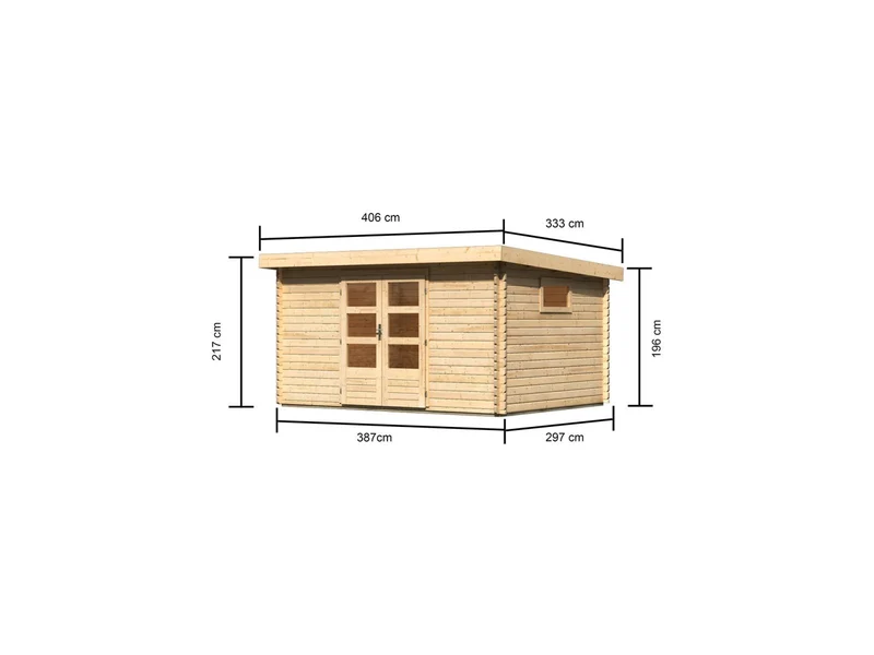 Karibu Gartenhaus Trittau 5 natur