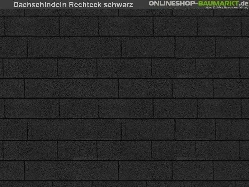 Karibu Dachschindeln Rechteck schwarz 8 Pakete