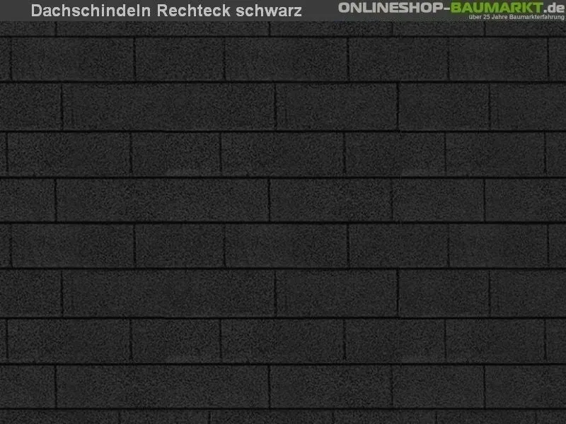 Karibu Dachschindeln Rechteck schwarz 4 Pakete