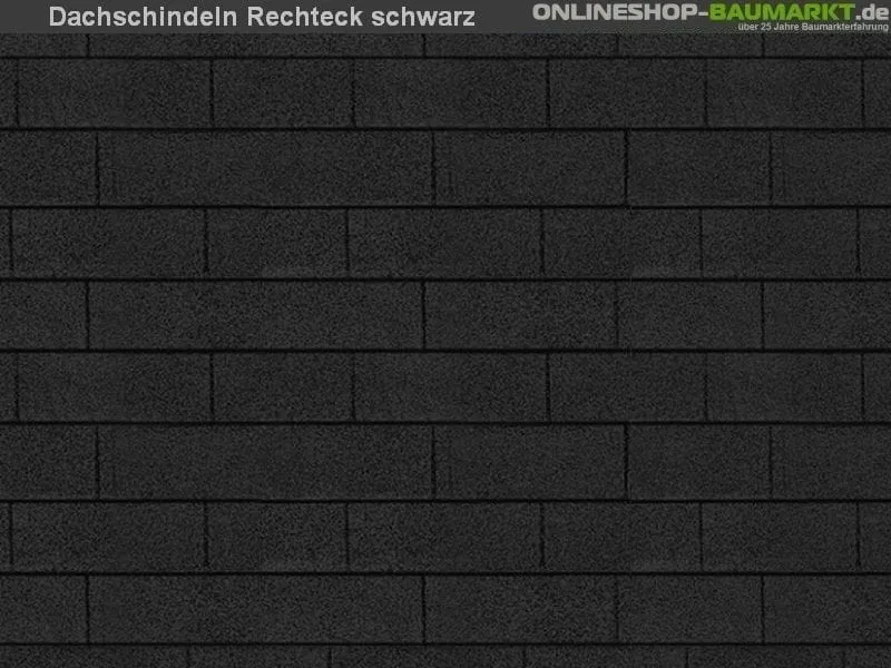 Karibu Dachschindeln Rechteck schwarz 3 Pakete