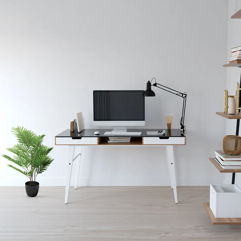 B-Ware hjh OFFICE Kunstpflanze Areca Palme 70cm Pflegeleicht Indoor Outdoor Deko grün
