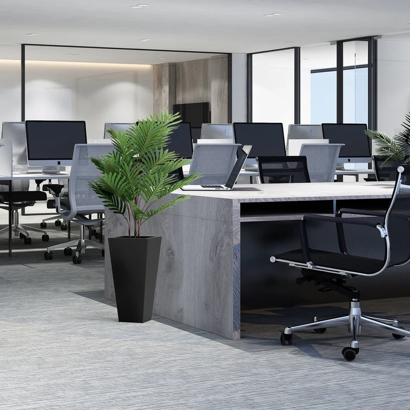 B-Ware hjh OFFICE Kunstpflanze Areca Palme 70cm Pflegeleicht Indoor Outdoor Deko grün