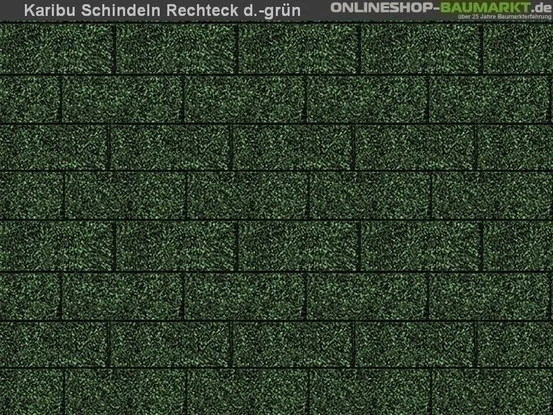 Karibu Dachschindeln Rechteck dunkelgrün 19 Pakete