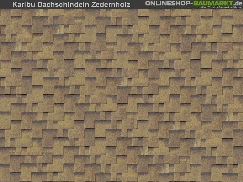 Karibu Dachschindeln Asymetrisch Zedernholz 10 Pakete