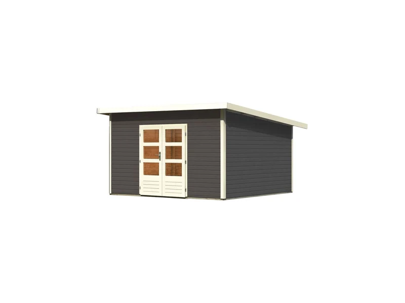 Karibu Gartenhaus Northeim 5 terragrau 38 mm