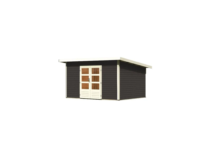 Karibu Gartenhaus Northeim 4 terragrau 38 mm