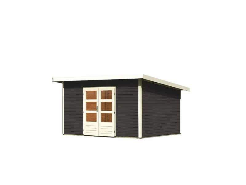 Karibu Gartenhaus Northeim 4 terragrau 38 mm