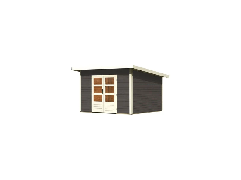 Karibu Gartenhaus Northeim 3 in terragrau 38 mm