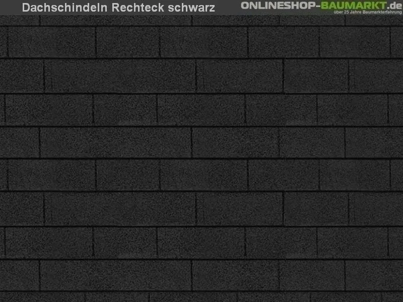 Karibu Dachschindeln Rechteck schwarz 6 Pakete