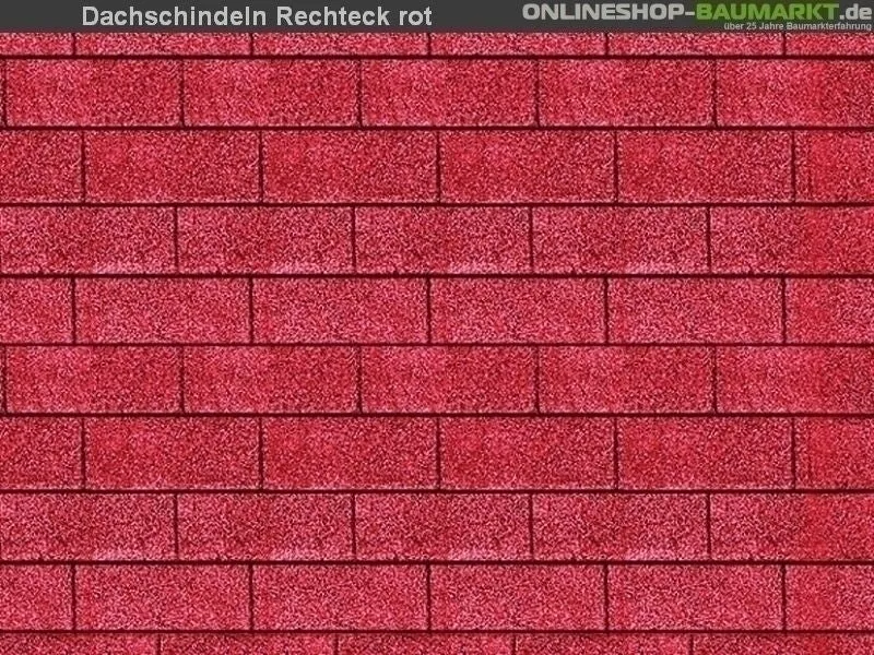 Karibu Dachschindeln Rechteck rot 27 Pakete