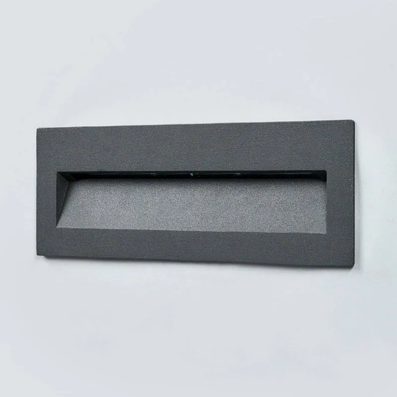 B-Ware Lucande Wandleuchte Wandlampe LED Einbauleuchte dunkelgrau Aluminium Glas