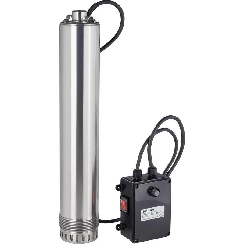 Renkforce Tiefbrunnenpumpe Wasserpumpe Pumpe 4500 l/h Seil 60 m 900W600