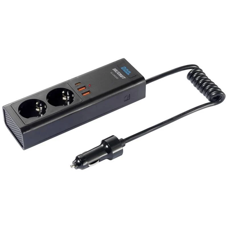 B-Ware Voltcraft Wechselrichter VC-CAR200 200W 12V DC 230V AC USB Zigarettenanzünder