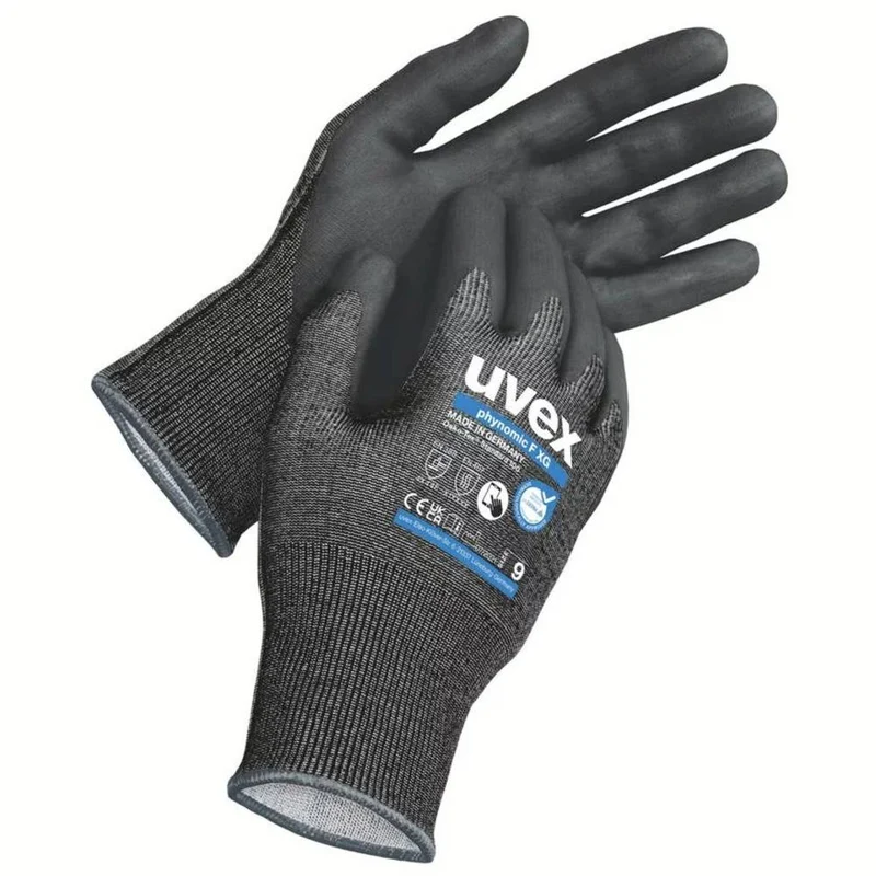 3x B-Ware uvex Schnittschutzhandschuh Schutzhandschuh phynomic Größe 9 Schwarz 3 PAAR