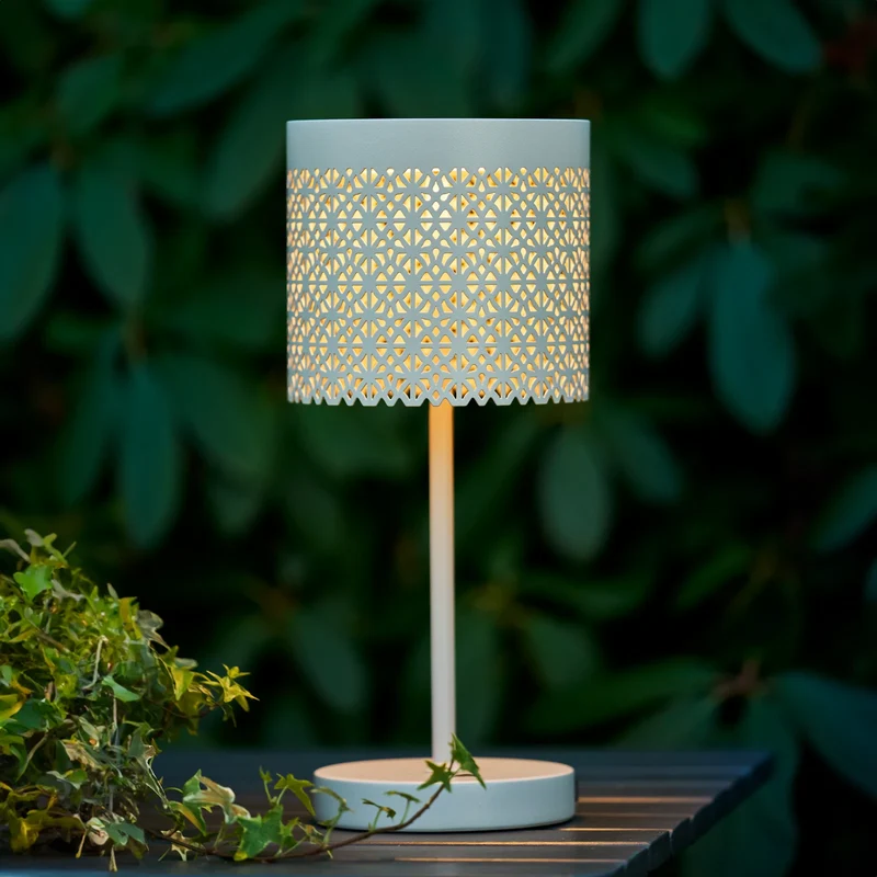 B-Ware By Rydéns Tischleuchte Tischlampe LED Akku Lampe sandweiß Maison Schalter IP44