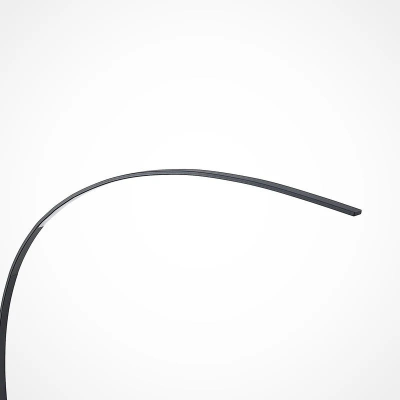 B-Ware Lindby Stehlampe Bogenlampe LED Kendra schwarz Wohnzimmerlampe dimmbar Aluminium