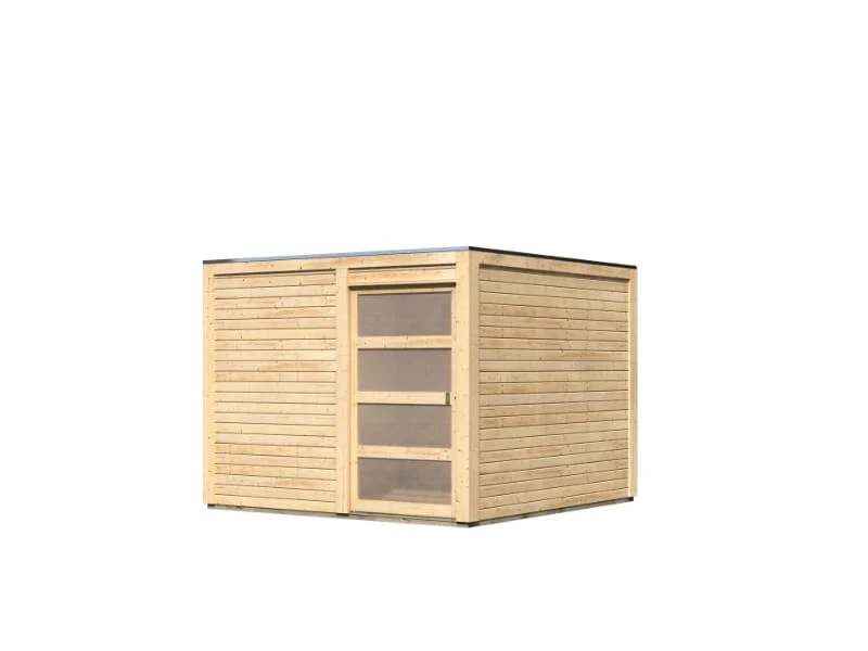 Karibu Gartenhaus Qubic 2 natur