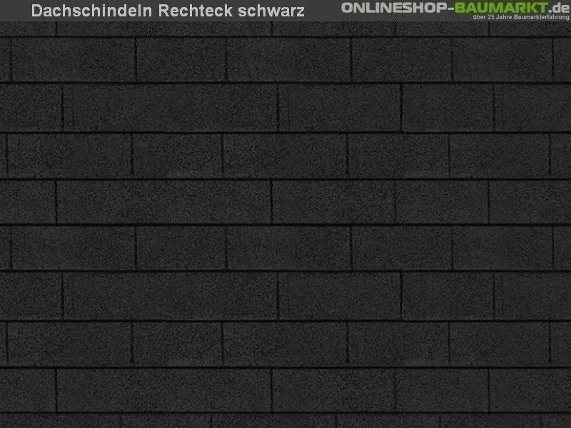 Karibu Dachschindeln Rechteck schwarz 9 Pakete