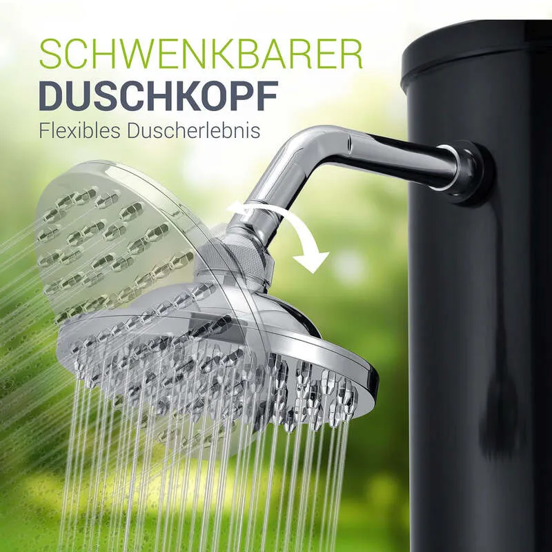 B-Ware Solardusche Victoria Gartendusche 35l Regendusche Temperaturregelung schwarz