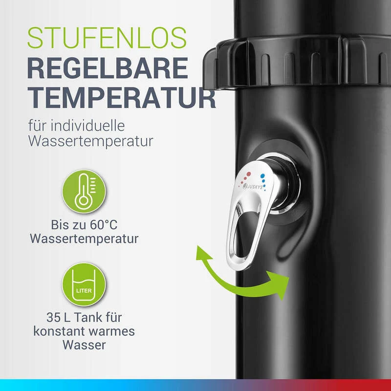 B-Ware Solardusche Victoria Gartendusche 35l Regendusche Temperaturregelung schwarz