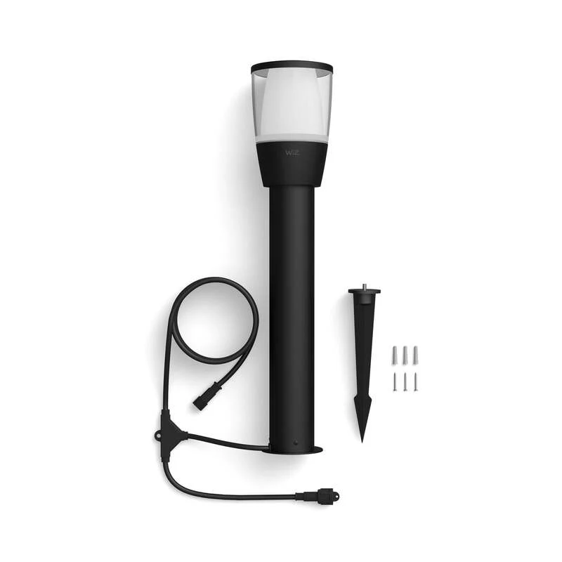 B-Ware WiZ Wegeleuchte Außenlampe LED schwarz RGBW Lampe 51,8 cm Smart Home Erweiterung