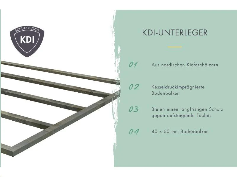 Karibu Gartenhaus Talkau 3 in terragrau 28 mm