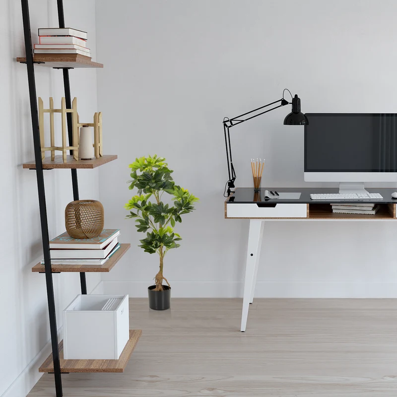 B-Ware hjh OFFICE Kunstpflanze Kunstbaum Schefflera Strahlenaralie 90 cm Kunststoff